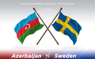 Azerbaijan versus Sweden Two Flags