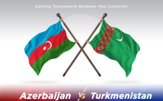 Azerbaijan versus Turkmenistan Two Flags