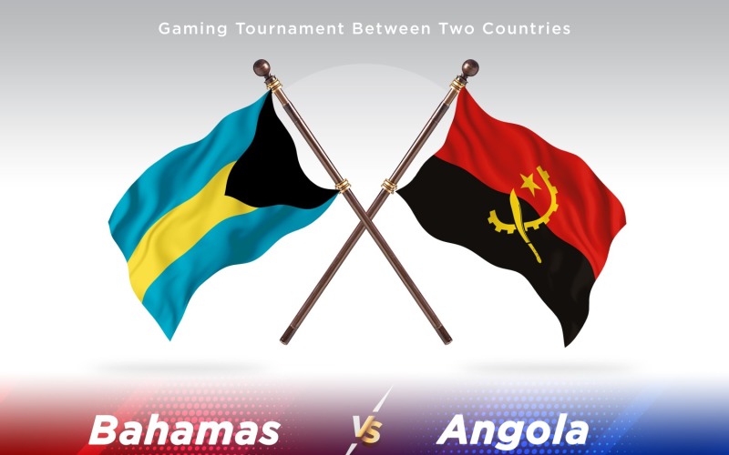 Bahamas versus Angola Two Flags Illustration
