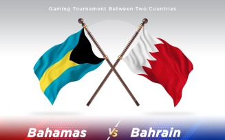 Bahamas versus Bahrain Two Flags