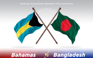 Bahamas versus Bangladesh Two Flags