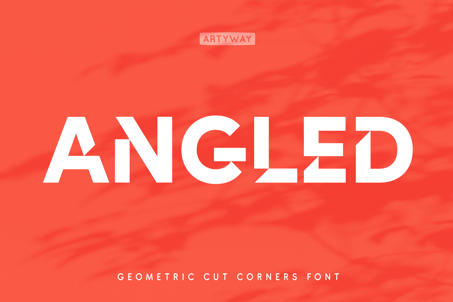 Geometric Cut Angles Font