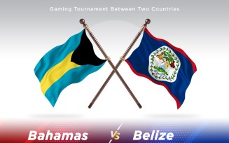 Bahamas versus Belize Two Flags