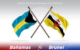 Bahamas versus Brunei Two Flags