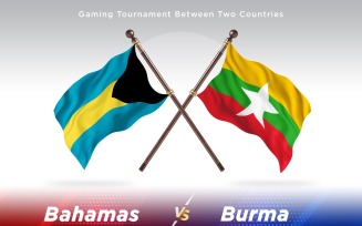 Bahamas versus Burma Two Flags