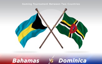 Bahamas versus Dominica Two Flags