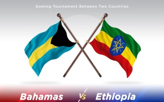 Bahamas versus Ethiopia Two Flags