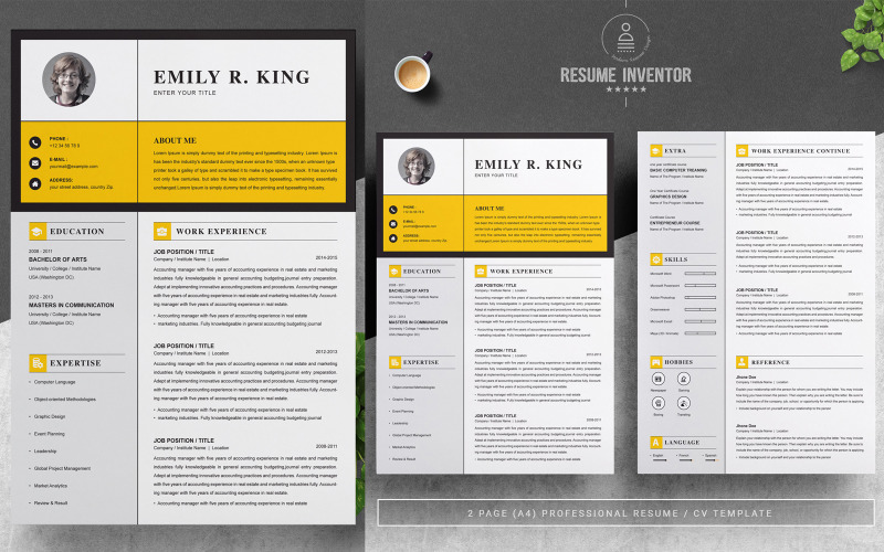 Emily r. king / CV Template Resume Template