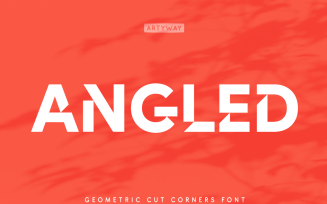 Geometric Cut Angles Font