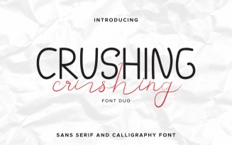 Crushing Unique Styles Font Duo