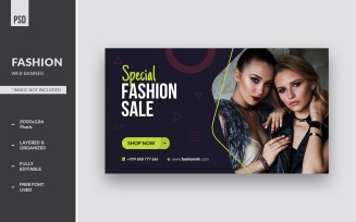 Special Fashion Sale Web Banner Templates