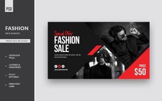 Special Offer Fashion Sale Web Banner Templates