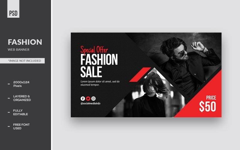 Special Offer Fashion Sale Web Banner Templates Social Media
