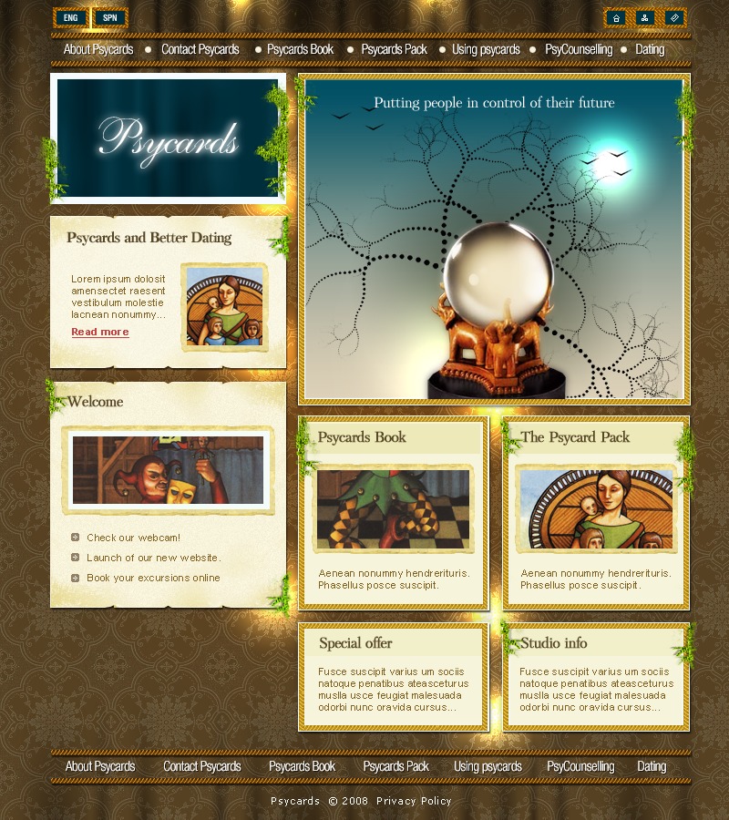 Fortune Teller site Template 19979