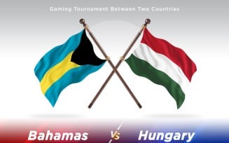 Bahamas versus Hungary Two Flags