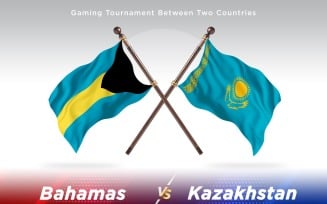 Bahamas versus Kazakhstan Two Flags