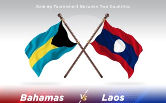 Bahamas versus Laos Two Flags