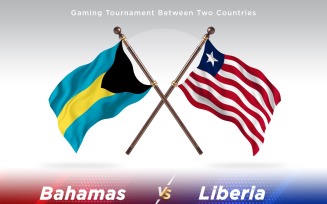 Bahamas versus Liberia Two Flags