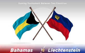 Bahamas versus Liechtenstein Two Flags