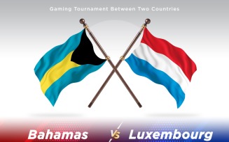 Bahamas versus Luxembourg Two Flags