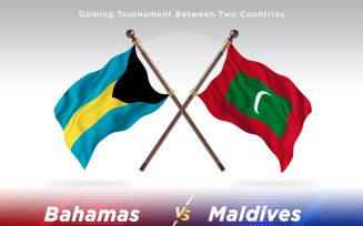Bahamas versus Maldives Two Flags