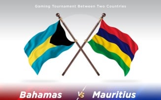 Bahamas versus Mauritius Two Flags