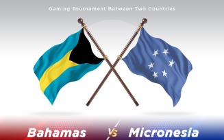 Bahamas versus Micronesia Two Flags