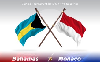 Bahamas versus Monaco Two Flags