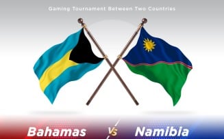 Bahamas versus Namibia Two Flags