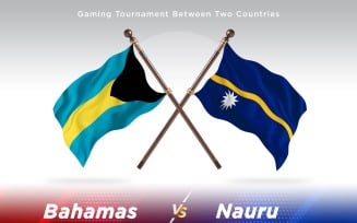 Bahamas versus Nauru Two Flags