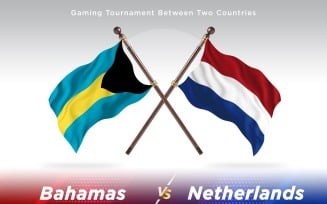 Bahamas versus Netherlands Two Flags