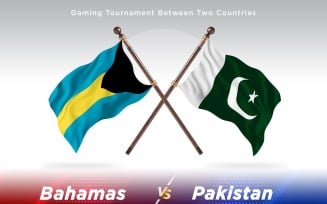 Bahamas versus Pakistan Two Flags