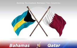 Bahamas versus Qatar Two Flags