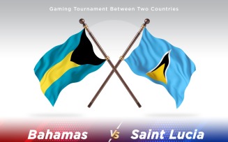Bahamas versus saint Lucia Two Flags