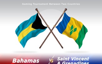Bahamas versus saint Vincent and the grenadines Two Flags