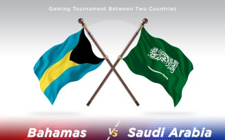 Bahamas versus Saudi Arabia Two Flags