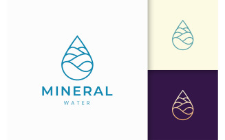 Beach or water logo template