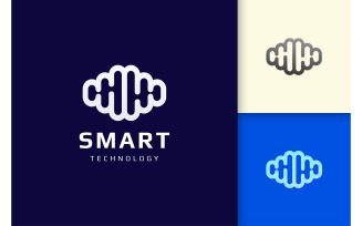 Brain system or smart technology logo