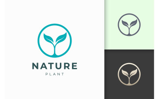Clean and simple plant logo template