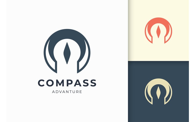 Compass logo with simple shape Logo Template