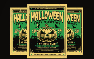 Halloween Party Flyer Retro