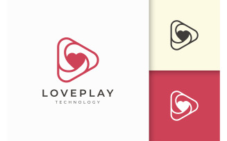 Romance on love logo template