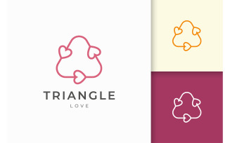 Romantic on relationship logo template