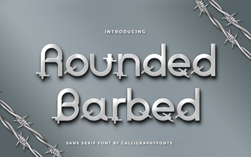 Rounded Barbed Display Font