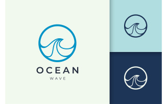 Water front or coast logo template