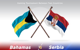 Bahamas versus Serbia Two Flags