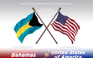 Bahamas versus united states of America Two Flags