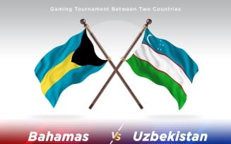 Bahamas versus Uzbekistan Two Flags