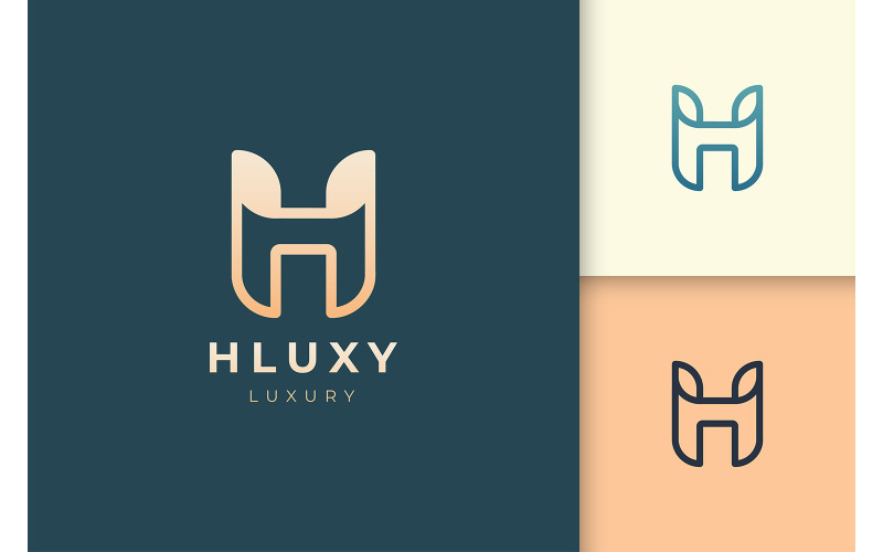 Letter h logo template in simple shape Logo Template