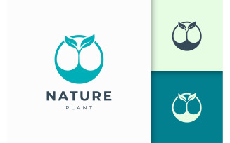 Simple plant logo template
